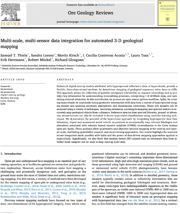 Hyperspectral processing for geology