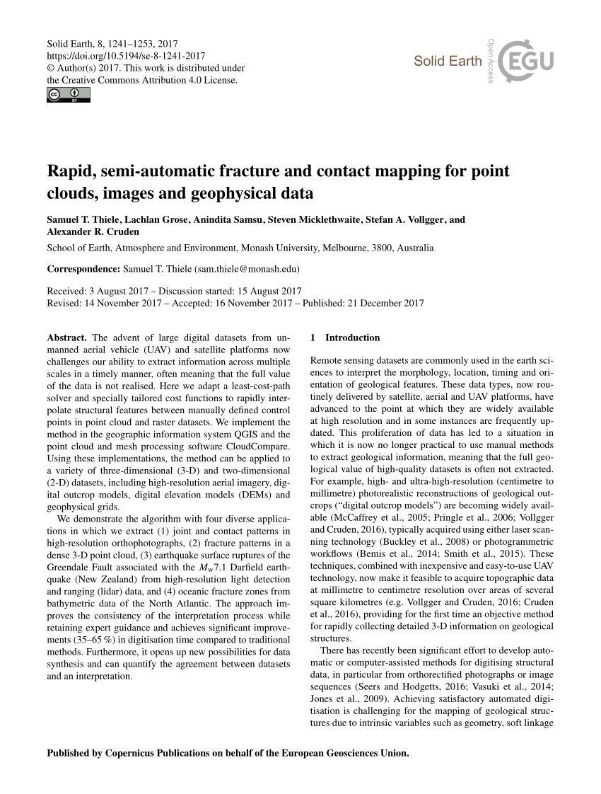 Semi-automatic fracture mapping